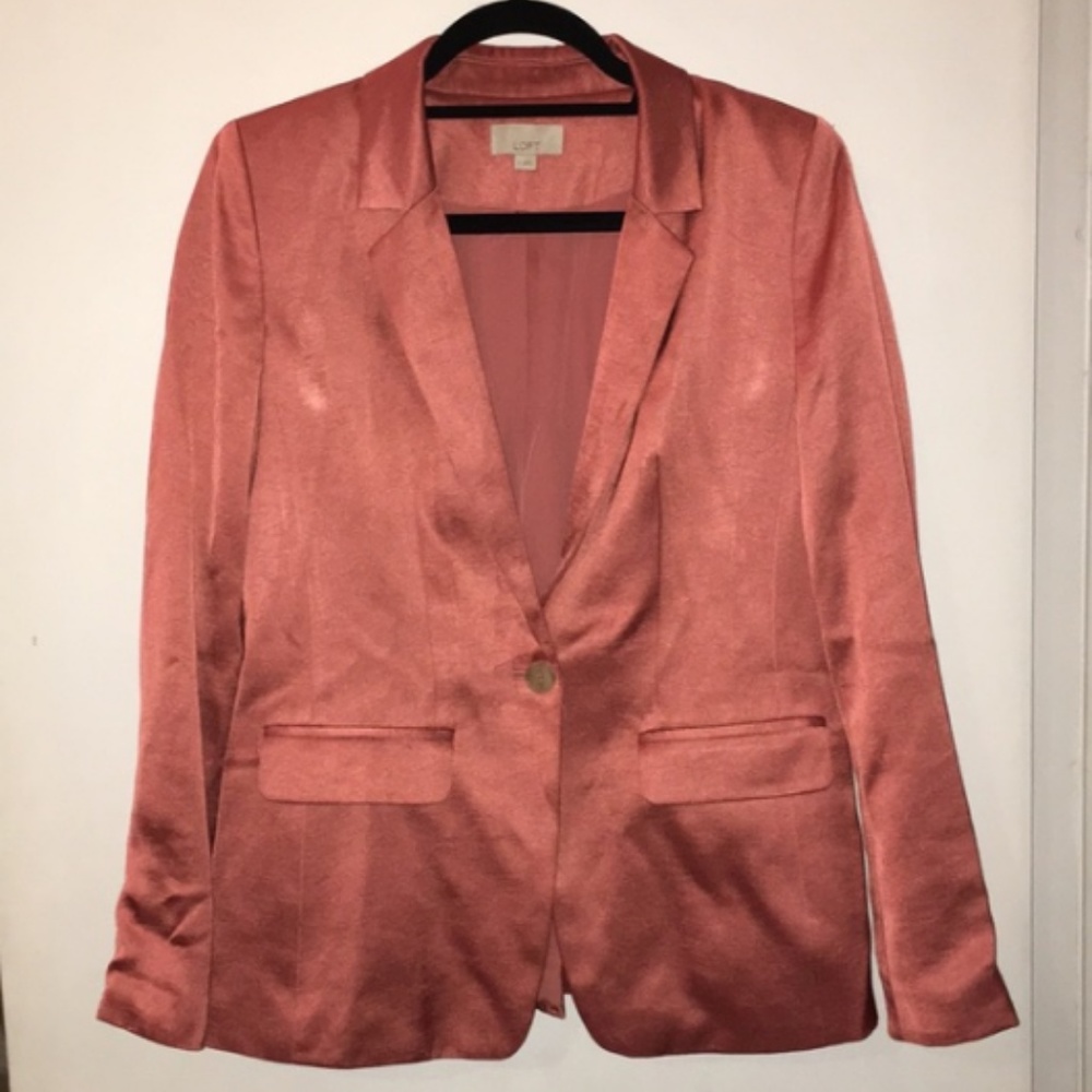 LOFT Blazer - Salmon Sheen